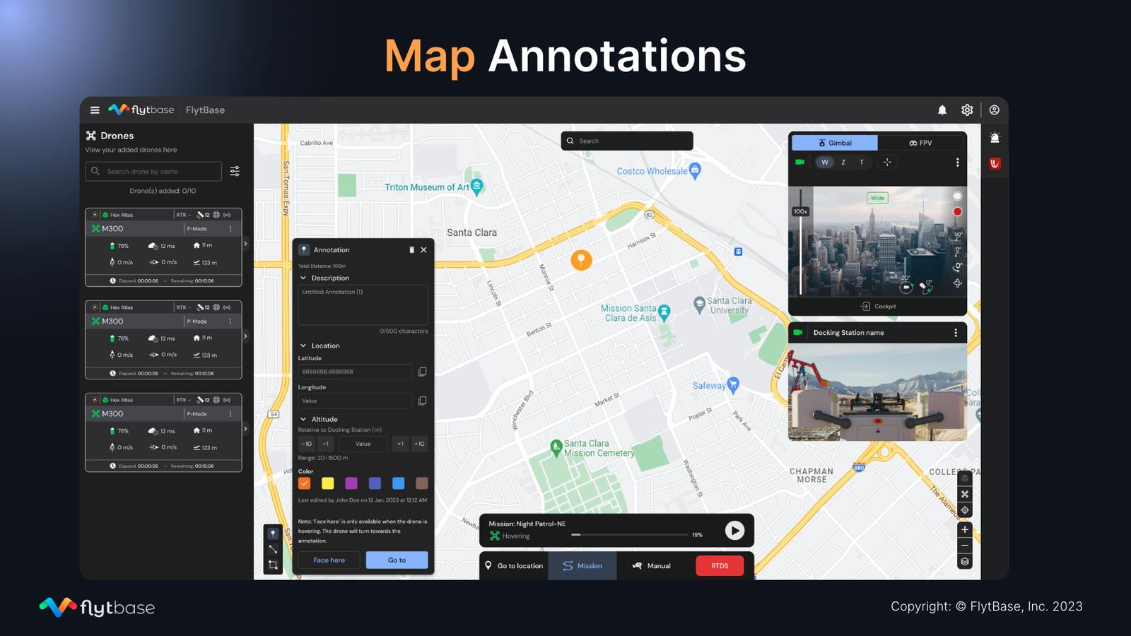 Annotazioni sulla mappa