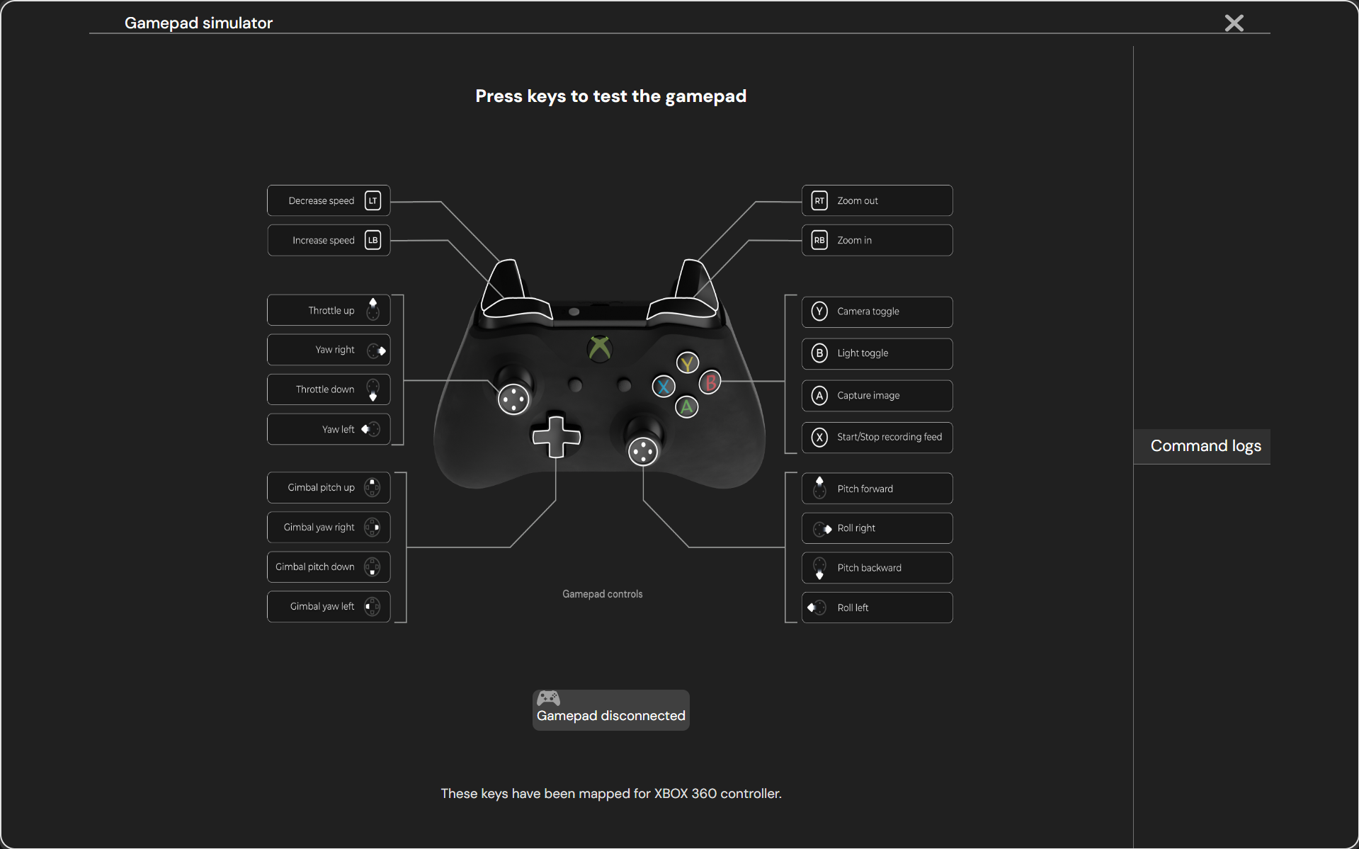 Gamepad Simulator