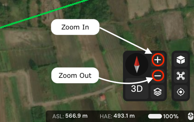 Zoom-In (+) and Zoom-Out (-)