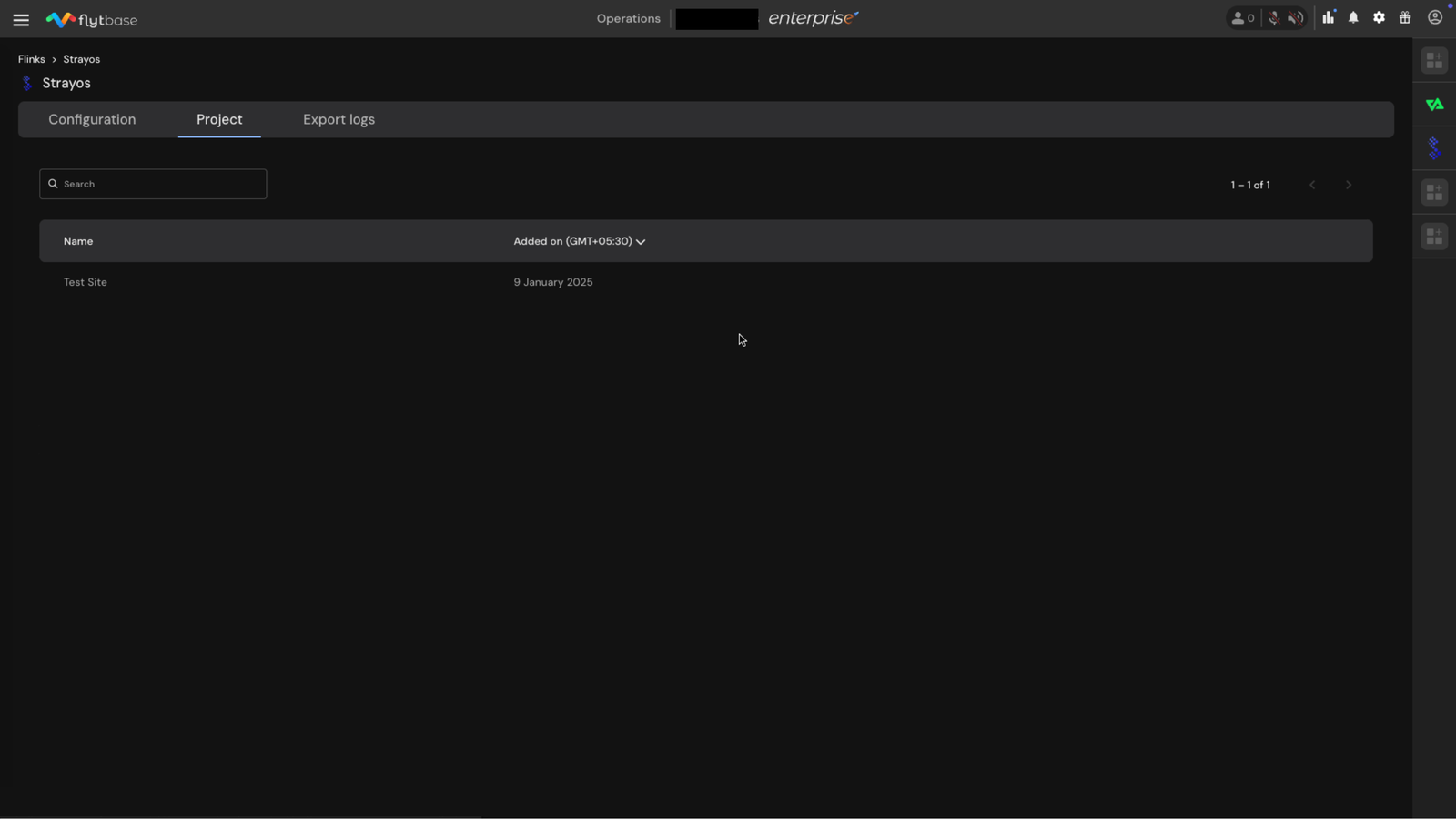 Visualizzazione dei progetti dal tuo account Strayos